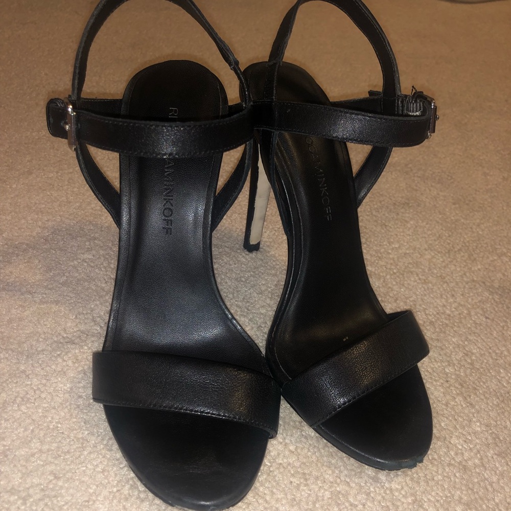 Rebecca Minkoff Black Strappy Heels